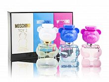 Парфюмерный набор Moschino Miniature Collection Toy 2/Toy 2 Bubble Gum EDT/Toy 2 Bubble Gum EDP 3x30 ml оптом в Омск 