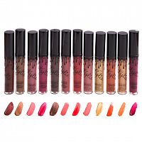 Блеск для губ Kylie Metal Matte Lipstick Сборка 12 штук (Черный)