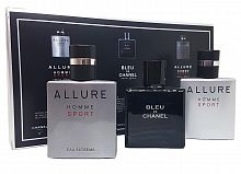 Парфюмерный набор Chanel Allure Homme/Blue de Chanel 3x25 ml оптом в Омск 