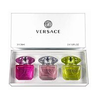 Парфюмерный набор Versace Bright Crystal/Bright Crystal Absolu/Yellow Diamond 3x30 ml оптом в Омск 